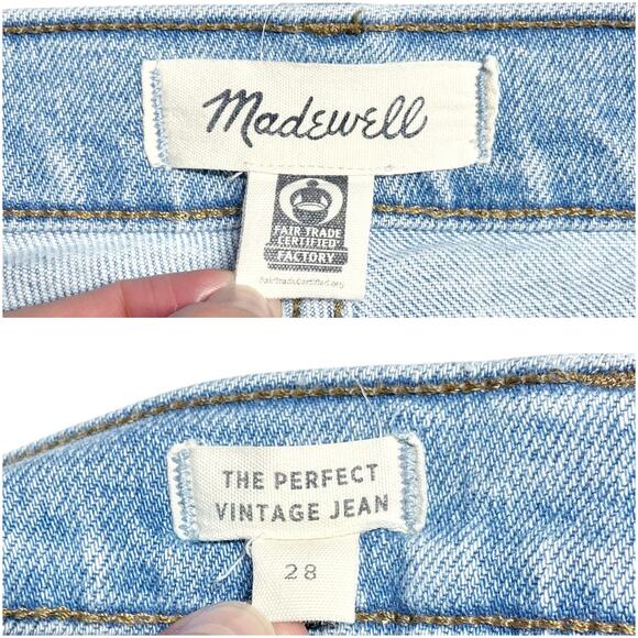 MADEWELL The Perfect Vintage Jean in Coffey Wash: Worn-In Edition Size 28 - Picture 7 of 9